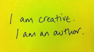 Image: I am creative. I am an author.